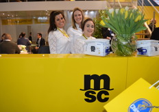 The lovely ladies helping visitors to the MSC stand.